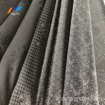 Tessuto Dubai Abaya nero formale jacquard in poliestere